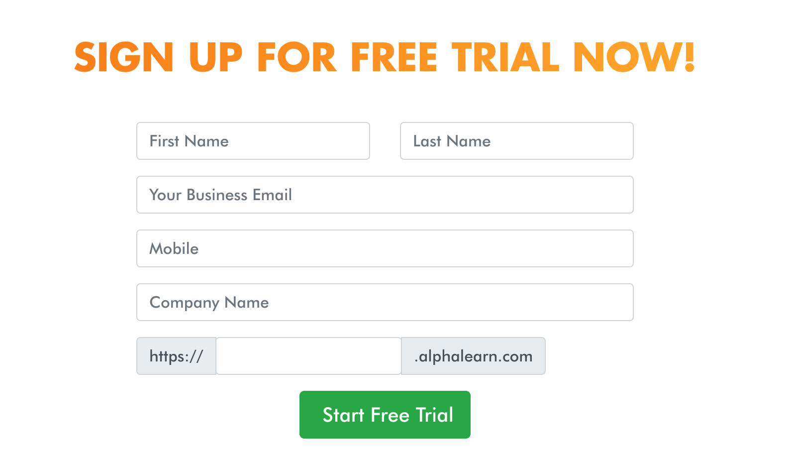 Sign up for free trials