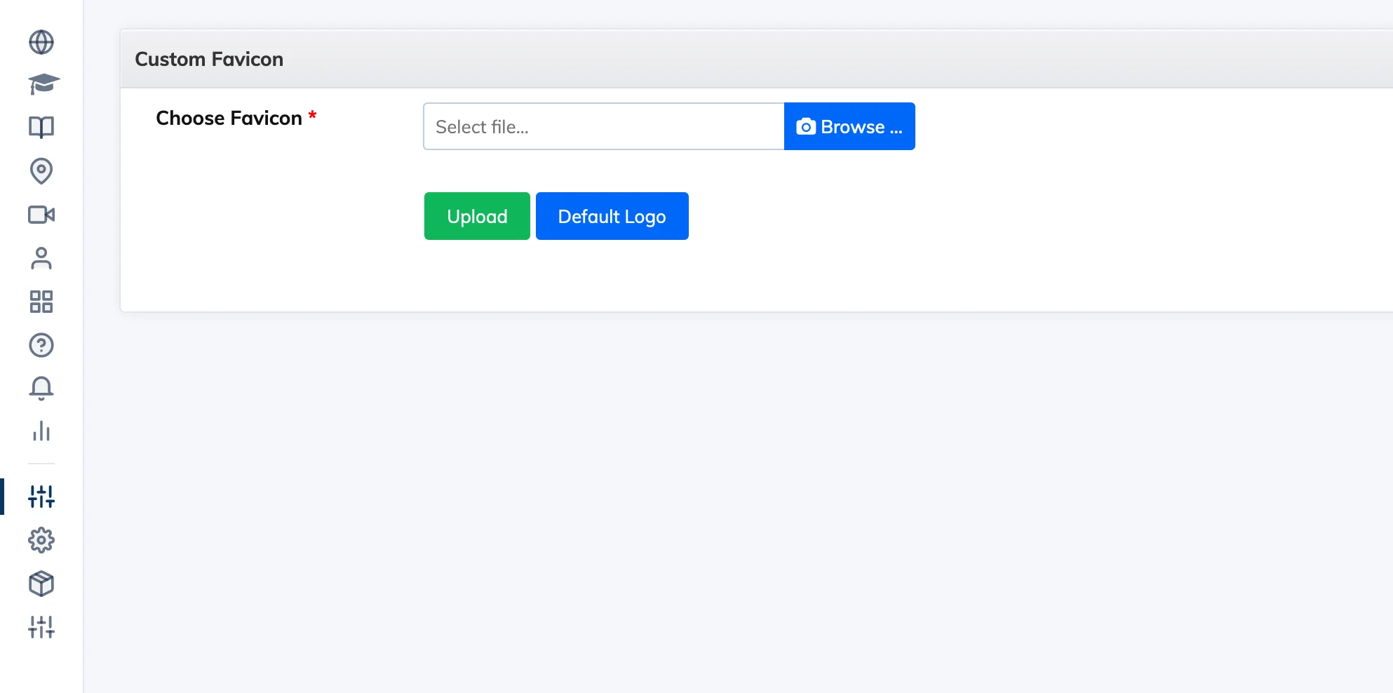 Customize favicon in AlphaLearn LMS