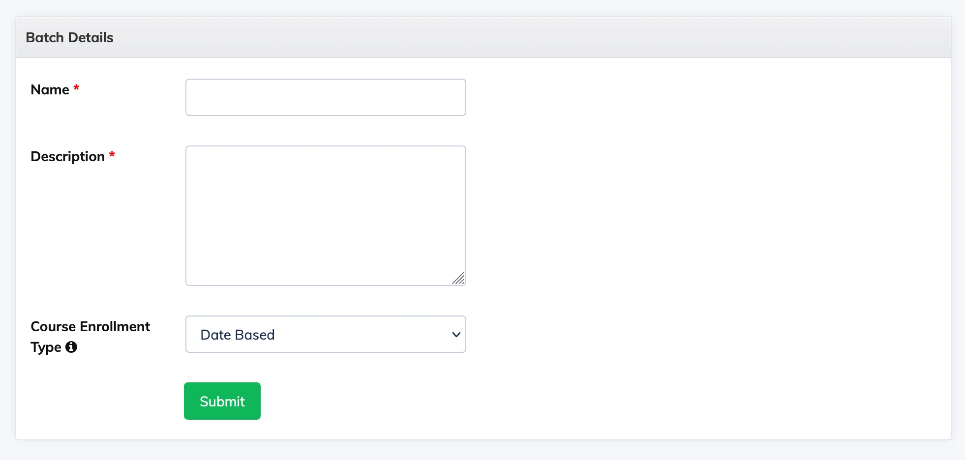 Create a Batch in AlphaLearn LMS