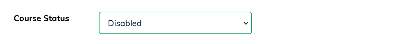 Disable a course in AlphaLearn LMS