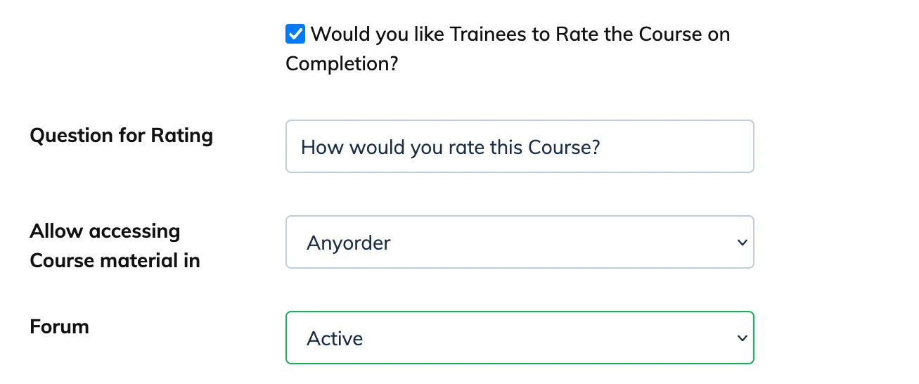 Enable course forum in AlphaLearn LMS