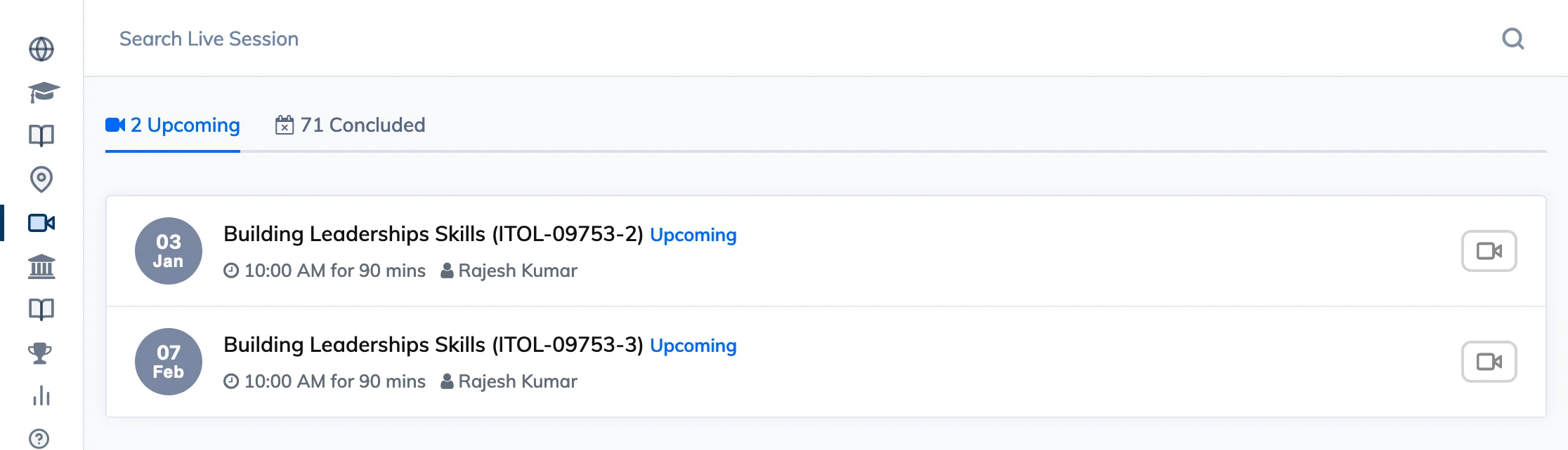 View and join webinars in AlphaLearn LMS