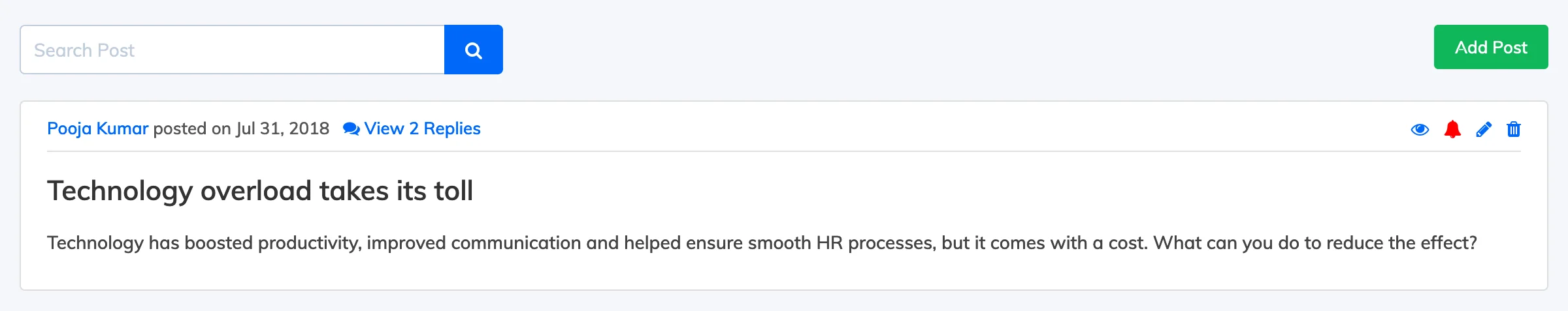 Course forum notifications in AlphaLearn LMS