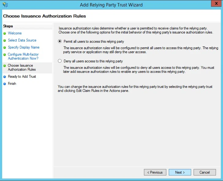Certificate verification in ADFS trust wizard