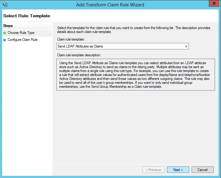 Editing claim rules in ADFS