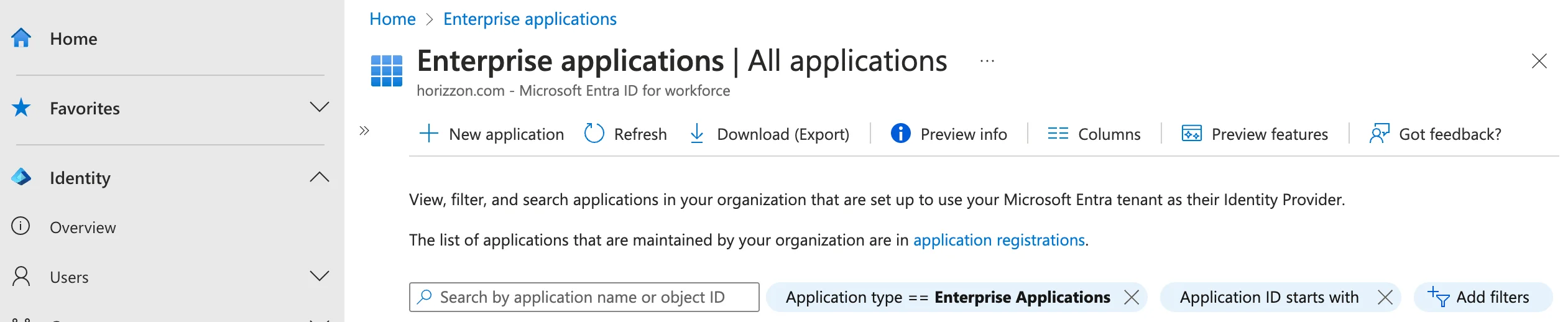 Creating a new enterprise application in Microsoft Entra